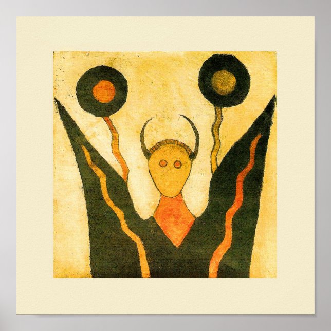 Poster Cerimonial Americana Nativa de Tambor de Mão Quadr (Frente)