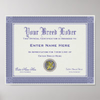 Certificação Personalizada de Sobreposição de Cães