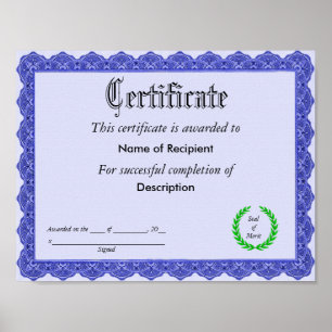 Póster Certificado