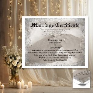 Póster Certificado de casamento da herança