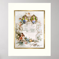 Certificado de Casamento de Noiva Antiga Fotografi
