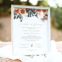 Certificado de Casamento de Palm KINSLEY Boho Terr