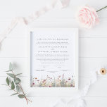 Poster Certificado de Casamento Elegante de Flores Selvag<br><div class="desc">Elegante Casamento de Certificado de Poster de Flores Selvagens</div>