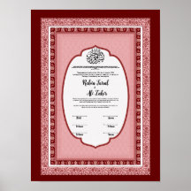 Certificado de casamento islâmico;