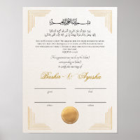 Certificado de Casamento Nikkah Personalizado Mode