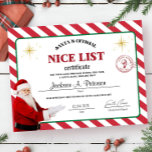 Poster Certificado de Lista de Nice Oficial de papais noe<br><div class="desc">Poster de Certificado de Lista de Nice Oficial de papais noeis</div>