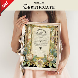POSTER CERTIFICADO DE TRATAMENTO PÁGINA WICCA FLORAL CELT