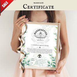 POSTER CERTIFICADO DE TRATAMENTO WICCA PAGAN NATURE 16X20
