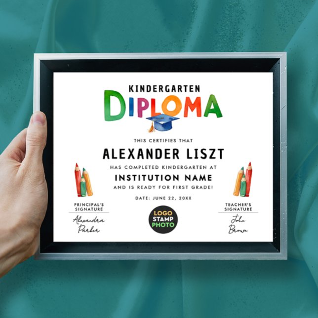 Poster Certificado digital de Formando infantil colorido  (Criador carregado)