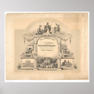 Póster Certificado do departamento dos bombeiros de Los