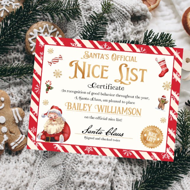 Poster Certificado Nice aprovado Papai Noel (Criador carregado)