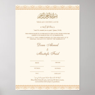 Poster Certificado Nikah Online