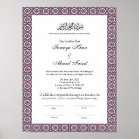 certificado nikkah muçulmano islâmico