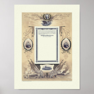 Poster Certificado-União civil dos veteranos de guerra