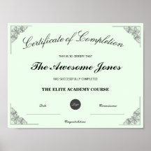 Certificado Verde de Conclusão com Logotipo Person