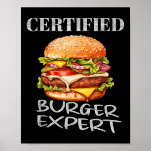 Poster Certified 2025 Expert Engraçado Foodie Girl Dizend
