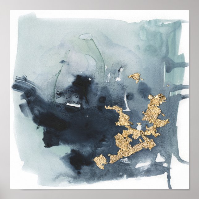 Poster Ceruleano e Dourado (Frente)