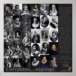 Póster Cervantes,… Supongo - Poster-400 anos Don Quijot