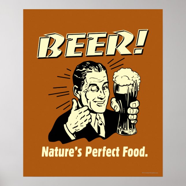Póster Cerveja: A Comida perfeita da natureza (Frente)
