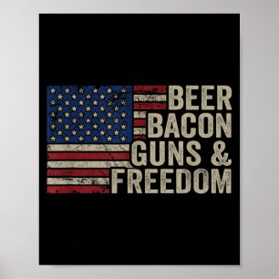 Poster Cerveja Bacon Armas &amp; Dom - Bbq Vintage Bandei