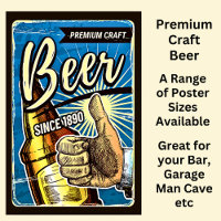 Cerveja de Artesanato Premium desde 1890 Azul e Ma