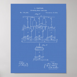 Póster Cerveja de cerveja e ale 1873 Patent Art - Bluepri