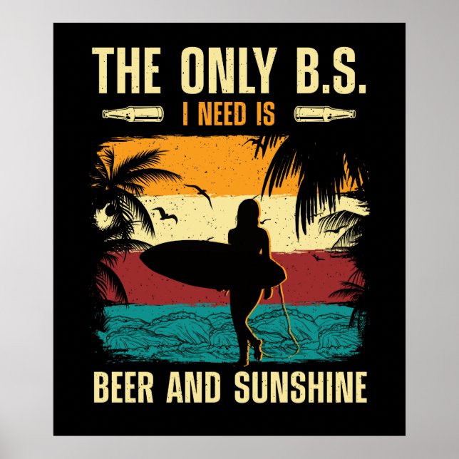 Poster Cerveja de Verão e Sol (Frente)