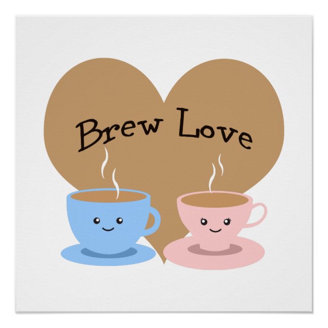 Póster Cerveja do Amor! Canecas de Café (Frente)