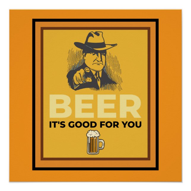 PÓSTER CERVEJA. É BOM PARA VOCÊ. (Frente)