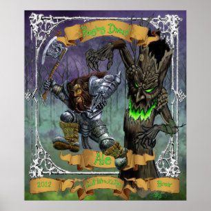 Póster Cerveja inglesa Raging do anão