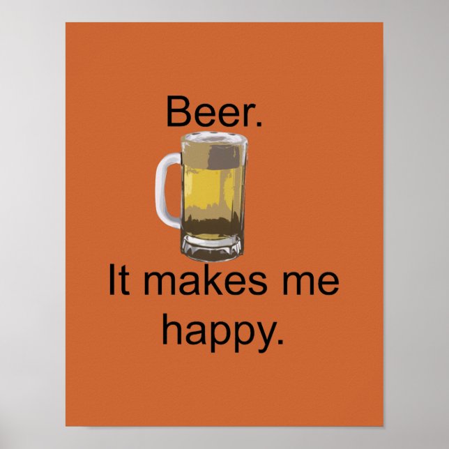 Poster Cerveja. Isso Me Faz Feliz. (Frente)