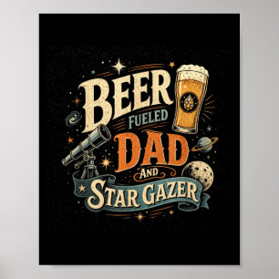 Poster Cerveja olhando para as estrelas pai dia dos pais 