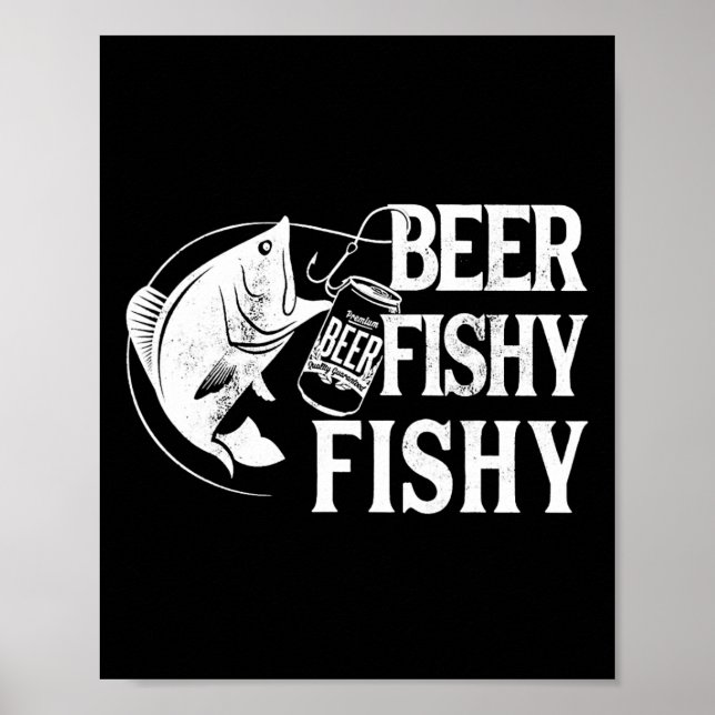 Poster Cerveja Pescaria Divertida Pescaria Engraçada  (Frente)