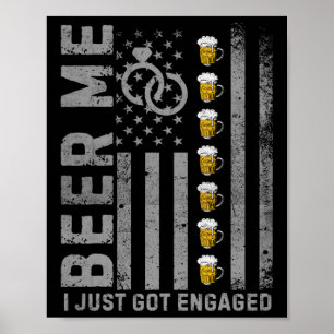Poster Cerveja pra mim, Acabei de Ficar Noiva Bandeira Am