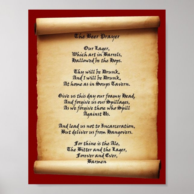 Poster Cerveja Prayer Soube Tavern (Frente)