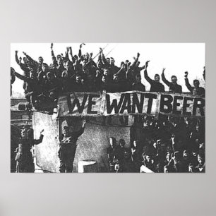 Poster Cerveja Proibição Vintage, Ano 1930, Arte de Bar