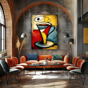 Poster Cerveja Silenciosa — Expressionismo Abstrato Conte