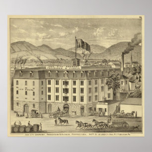 Poster Cervejaria, Frauenheim e Vilsack da cidade do