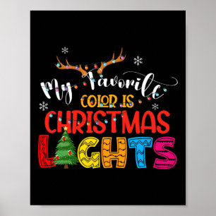 Poster Cervo Minha Cor Favorita É Luzes De Natal Feliz N