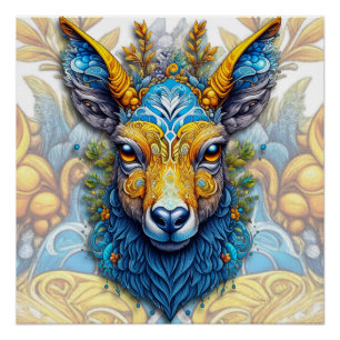 Póster Cervo Mitológico