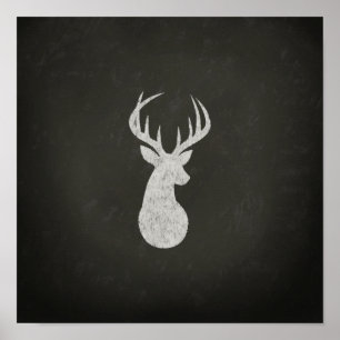 Póster Cervos com o desenho de giz dos Antlers