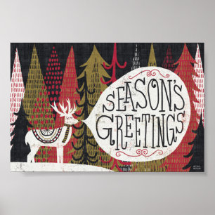 Poster Cervos subtis do Natal