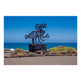 Póster César Manrique Lobster Sculpture, Jameos del Agua