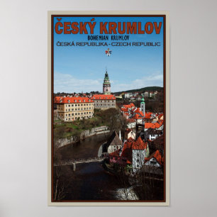Póster Cesky Krumlov - rio de Vltava