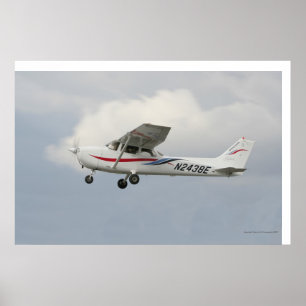 Póster Cessna 172 na decolagem