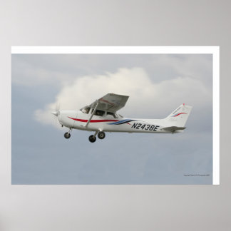 Póster Cessna 172 na descolagem
