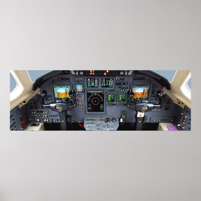 Póster Cessna Citação XLS Painel de Instrumentos (Frente)