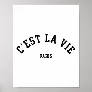 Poster Cest La Vie Paris França Mulheres Homens Vintage V