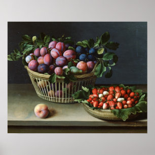 Póster Cesta das ameixas e cesta das morangos, 1632