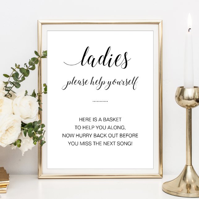 Poster Cesta de Banheiro Feminino Sinal de Casamento Eleg (Criador carregado)